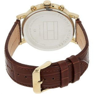 Tommy Hilfiger Daniel Blue Dial Brown Leather Strap Watch for Men - 1710380