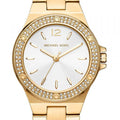 Michael Kors Lennox Three-Hand Silver Dial Gold Steel Strap Watch For Women - MK7278