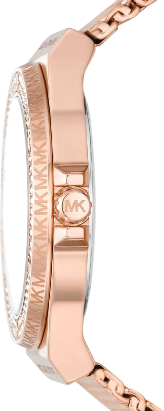 Michael Kors Lennox Three Hand Rose Gold Dial Rose Gold Mesh Strap Watch For Women - MK7336