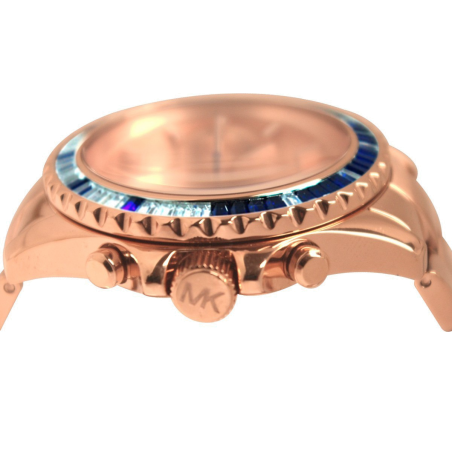 Michael Kors Everest Chronograph Rose Gold Dial Rose Gold Steel Strap Watch For Women - MK5755