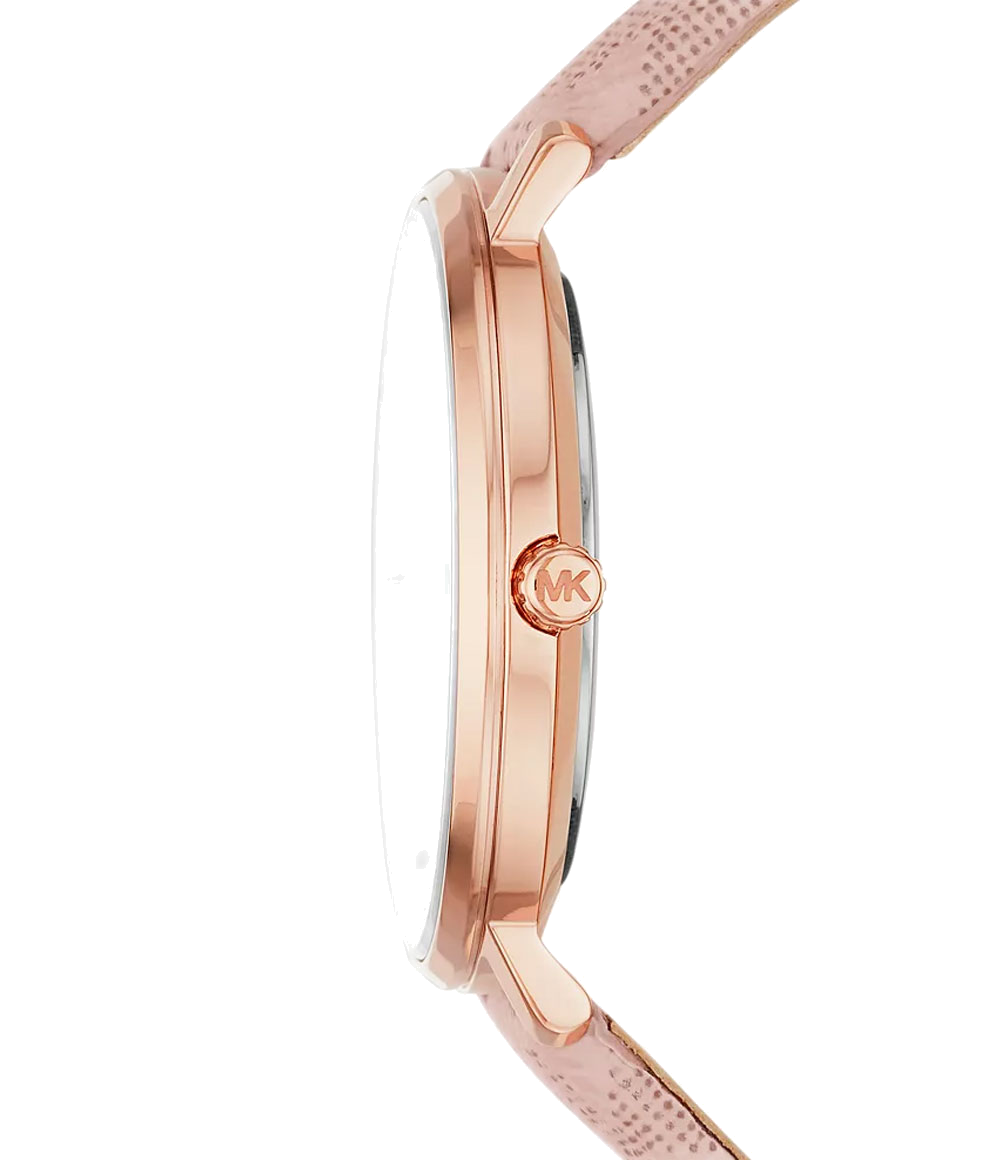 Michael Kors Pyper Quartz White Dial Pink Leather Strap Watch For Women - MK2859