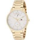 Tommy Hilfiger Hunter White Dial Gold Stainless Steel Strap Watch for Men - 1791609