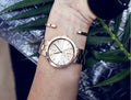 Michael Kors Garner Quartz Rose Gold Dial Rose Gold Steel Strap Watch For Women - MK6409