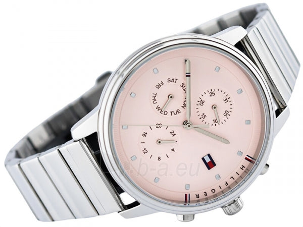 Tommy Hilfiger Blake Pink Dial Silver Steel Strap Watch for Women - 1781904