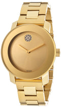 Movado Bold Gold Dial Yellow Gold Steel Strap Watch for Women - 3600104