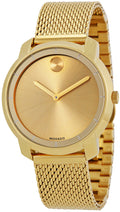 Movado Bold Gold Dial Gold Mesh Bracelet Watch for Women - 3600242