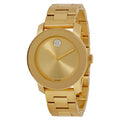 Movado Bold Gold Dial Yellow Gold Steel Strap Watch for Women - 3600104