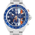 Tag Heuer Formula 1 Gulf Edition Chronograph Blue Dial Silver Steel Strap Watch for Men - CAZ101AT.BA0842
