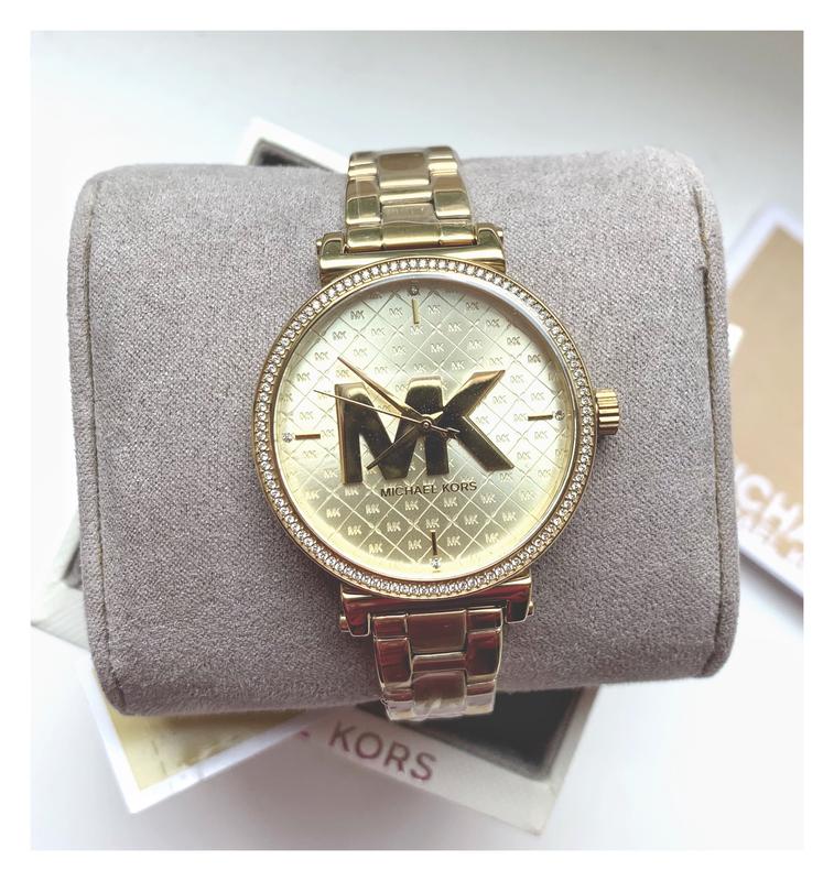 Michael Kors Sofie Quartz Gold Dial Gold Steel Strap Watch For Women - MK4334