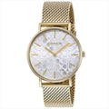 Coach Perry Silver Dial Gold Mesh Bracelet Watch for Women - 14503385