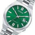 Citizen Tsuyosa Automatic Green Dial Silver Steel Strap Watch For Men - NJ0150-81X