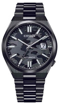 Citizen Tsuyosa Camouflage Black Dial Black Steel Strap Watch For Men - NJ0155-87E