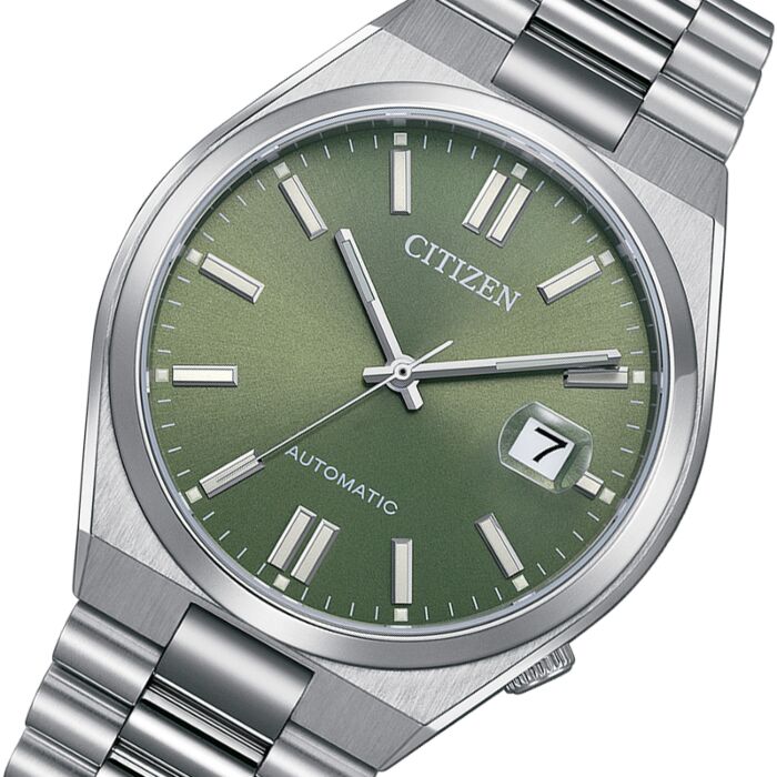 Citizen x Pantone Automatic Peaceful Green Dial Silver Steel Strap Watch For Men - NJ0158-89Z