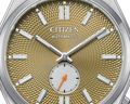 Citizen Tsuyosa Automatic Titanium Yellow Dial Silver Steel Strap Watch For Men - NK5010-51X