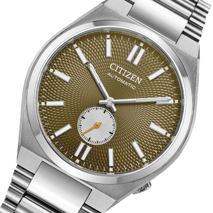 Citizen Tsuyosa Automatic Titanium Yellow Dial Silver Steel Strap Watch For Men - NK5010-51X