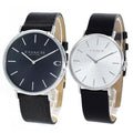 Coach Charles Black Dial Black Leather Strap Watch for Men - 14602149