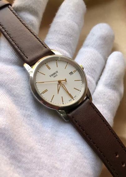 Tissot T Classic Dream White Dial Brown Leather Strap Watch for Men - T033.410.26.011.01