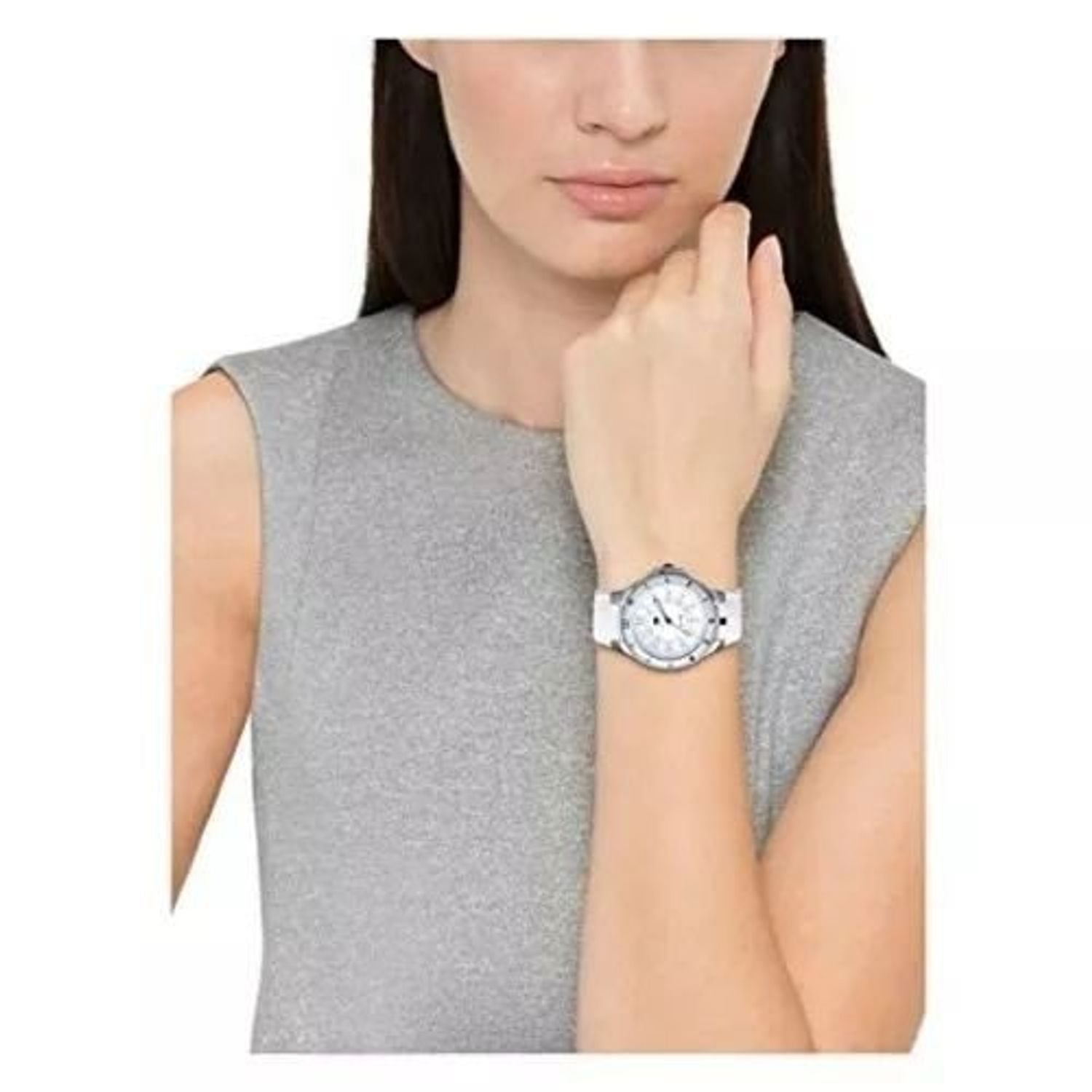 Tommy Hilfiger White Dial White Rubber Strap Watch for Women - 1781271