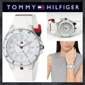 Tommy Hilfiger White Dial White Rubber Strap Watch for Women - 1781271