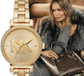 Michael Kors Sofie Quartz Gold Dial Gold Steel Strap Watch For Women - MK4334