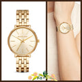 Michael Kors Pyper Quartz Gold Dial Gold Steel Strap Watch For Women - MK3898