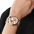 Michael Kors Raquel Analog Rose Gold Dial Rose Gold Steel Strap Watch For Women - MK4688