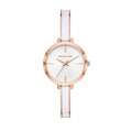 Michael Kors Jaryn Analog White Dial Two Tone Steel Strap Watch For Women - MK4342