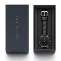 Daniel Wellington Classic Reading Black Dial Black Leather Strap Watch For Women - DW00100147