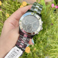 Marc Jacobs Blade Chronograph Black Dial Two Tone Steel Strap Watch for Women - MBM3179