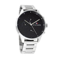 Tommy Hilfiger Chase Quartz Black Dial Silver Steel Strap Watch For Men - 1791485