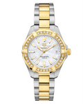 Tag Heuer Aquaracer Diamonds Mother of Pearl Dial Two Tone Steel Strap Watch for Women - WBD1321.BB0320