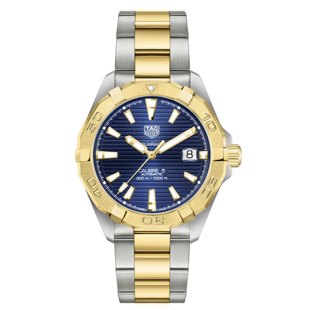 Tag Heuer Aquaracer Calibre 5 Blue Dial Two Tone Steel Strap Watch for Women - WBD2120.BB0930