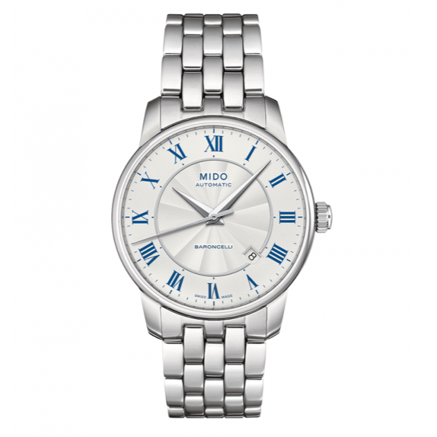 Mido Baroncelli III Automatic Silver Dial Silver Steel Strap Watch For Men - M8600.4.21.1