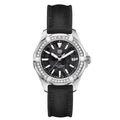 Tag Heuer Aquaracer Diamonds Mother of Pearl Black Dial Black Nylon Strap Watch for Women - WAY131P.FT6092