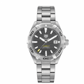 Tag Heuer Aquaracer Calibre 5 Grey Dial Silver Steel Strap Watch for Men - WBD2113.BA0928