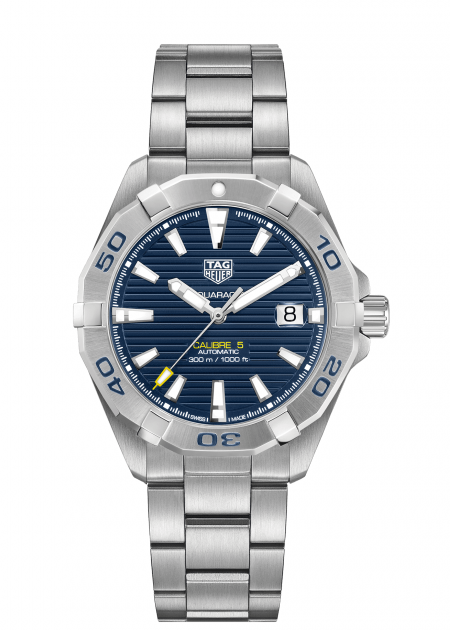 Tag Heuer Aquaracer Automatic Blue Dial Silver Steel Strap Watch for Men - WBD2112.BA0928