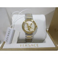 Versace Virtus Quartz White Dial Two Tone Steel Strap Watch For Women - VET300721