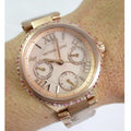 Michael Kors Mini Camille Multifunction Rose Gold Dial Rose Gold Steel Strap Watch For Women - MK7273