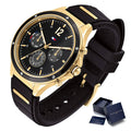 Tommy Hilfiger Eve Chronograph Quartz Black Dial Black Silicone Strap Watch For Women - 1782282