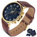 Tommy Hilfiger Daniel Blue Dial Brown Leather Strap Watch for Men - 1710380