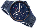 Tommy Hilfiger Justin Chronograph Blue Dial Blue Steel Strap Watch For Men - 1792058