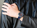 Tommy Hilfiger Clark Chronograph Blue Dial Black Leather Strap Watch For Men - 1792083