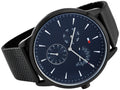 Tommy Hilfiger Brad Quartz Blue Dial Black Mesh Bracelet Watch For Men - 1710392