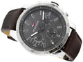 Tommy Hilfiger Decker Grey Dial Brown Leather Strap Watch for Men - 1791562