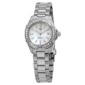 Tag Heuer Aquaracer Diamonds Mother of Pearl White Dial Silver Steel Strap Watch for Women - WBD1413.BA0741