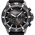 Emporio Armani Diver Chronograph Black Dial Black Silicon Strap Watch For Men - AR11515