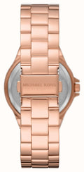 Michael Kors Lennox Three Hand Rose Gold Dial Rose Gold Steel Strap Watch For Women - MK7230