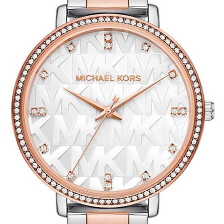 Michael Kors Pyper Quartz White Dial Two Tone Steel Strap Watch For Women - MK4667