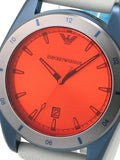 Emporio Armani Sigma Analog Orange Dial Grey Silicone Strap Watch For Men - AR11218