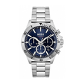 Hugo Boss Troper Chronograph Blue Dial Silver Steel Strap Watch For Men - 1514069